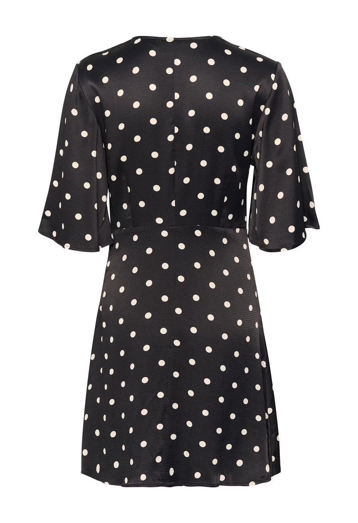 GZdotta P SS dress  Black With Egret Dot