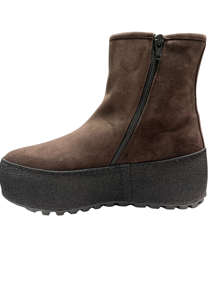 WINTER 004 BROWN BOOTS IN VELOUR IDRO LEATHER  Brown