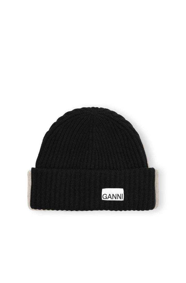 Structured Rib Beanie  Black
