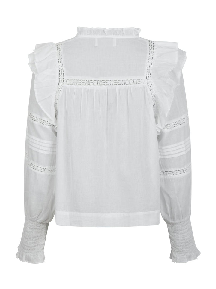 Mauri S Voile Blouse  White