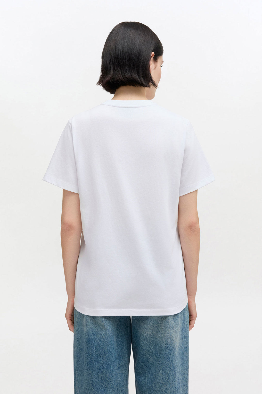 Basic Cotton Jersey T-shirt  Bright White