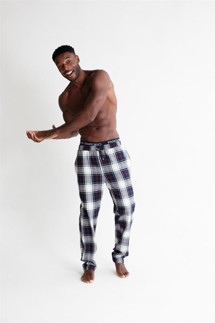 Pj Pant  Cream Plaid