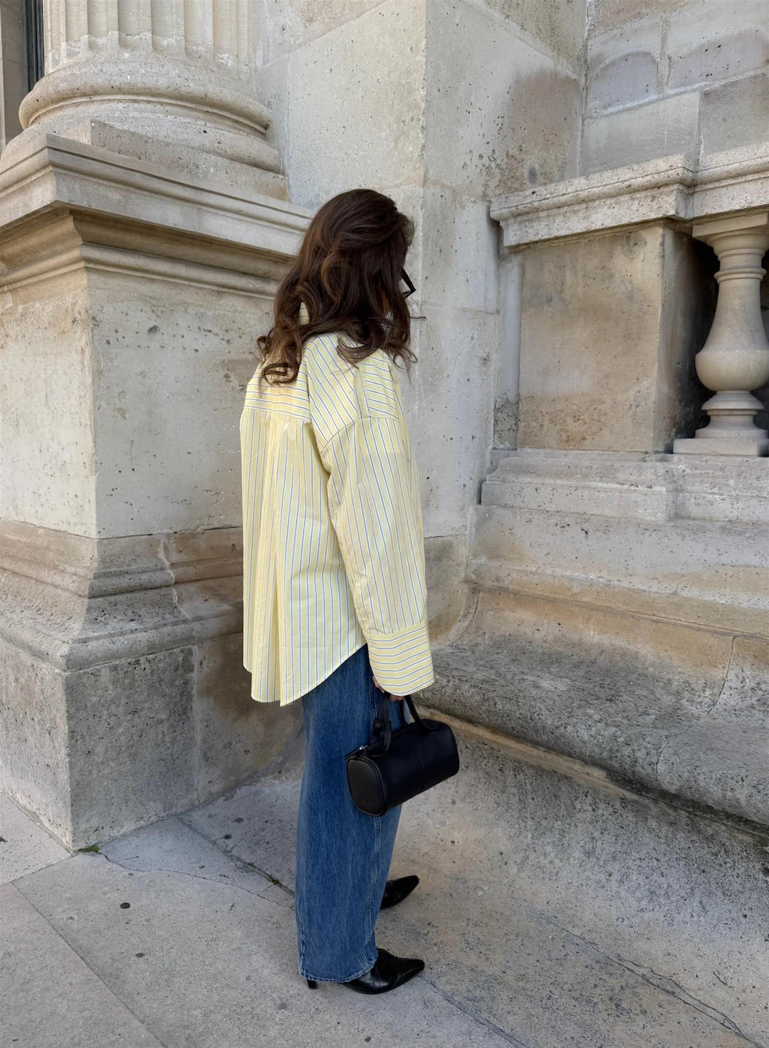 Nell Shirt  Light Yellow Stripe
