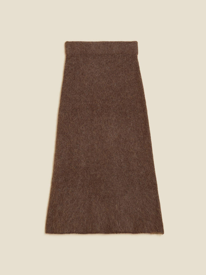 Fure Fluffy Skirt  Dk. Brown