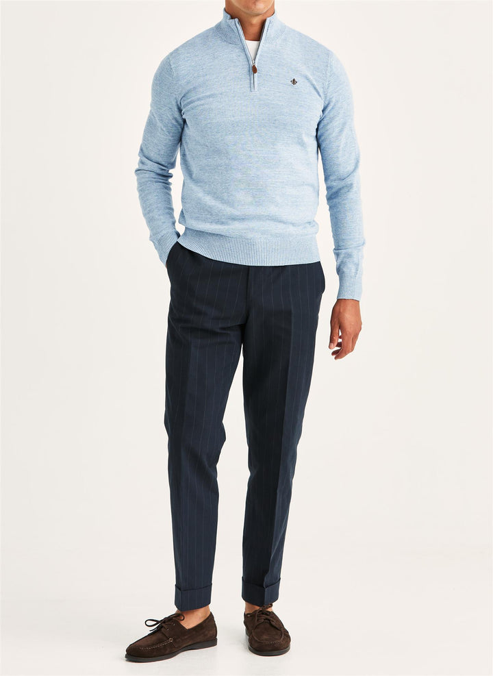 Randall Half Zip  Light Blue