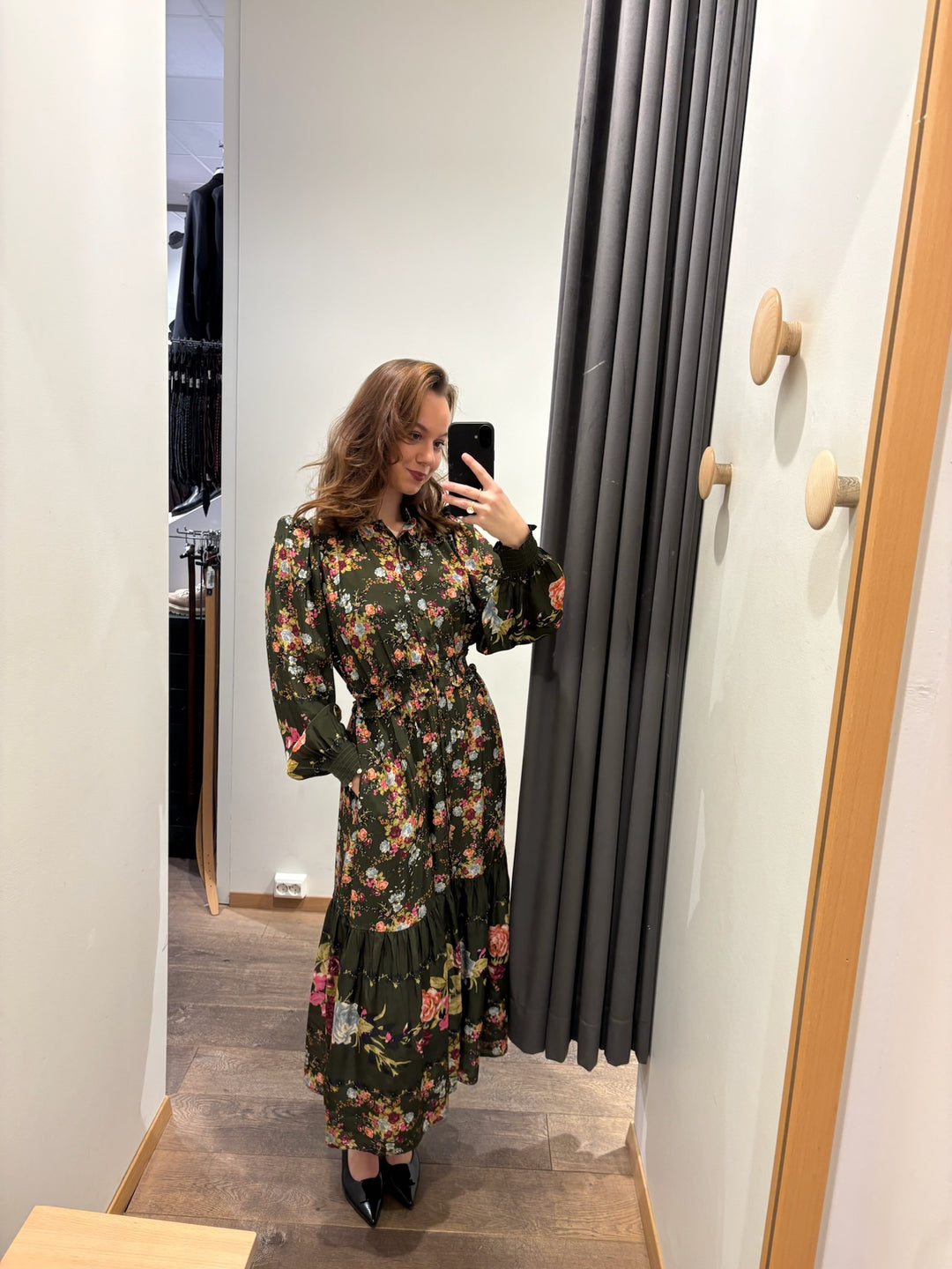 Bohemian midi dress Forest Bouquet