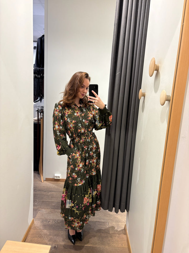 Bohemian midi dress Forest Bouquet