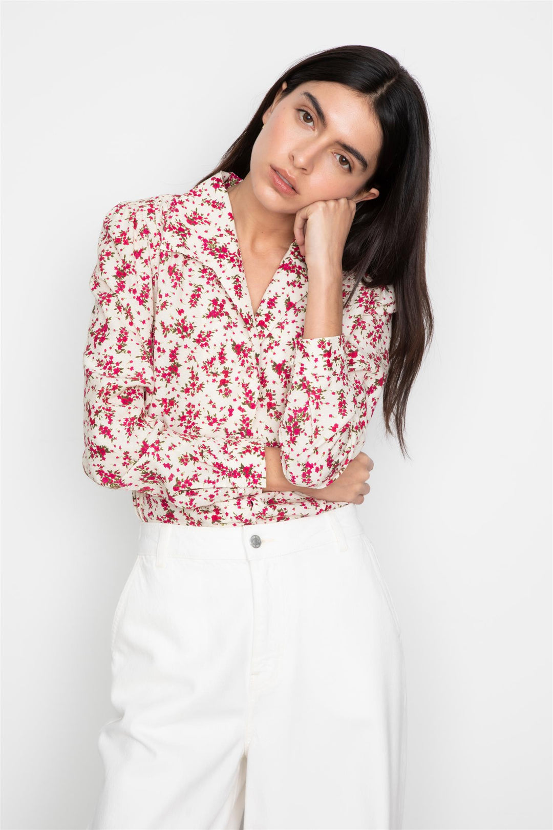 Lu Lu Blouse  Berry Print