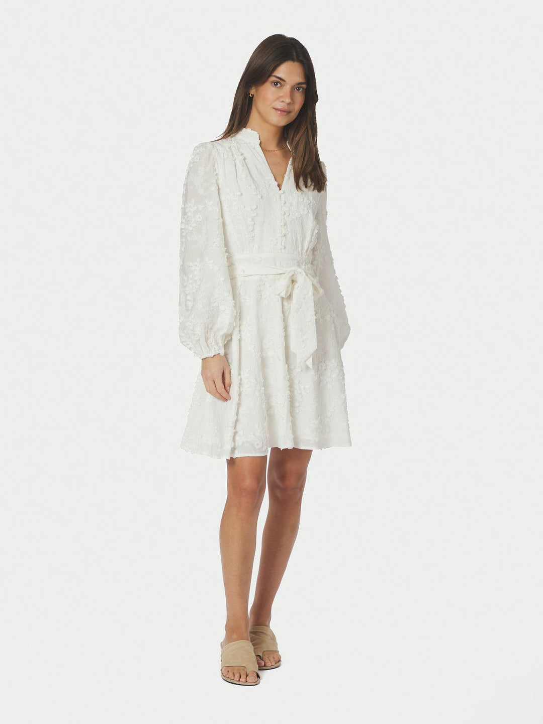 Monnie Embroidery Dress  White