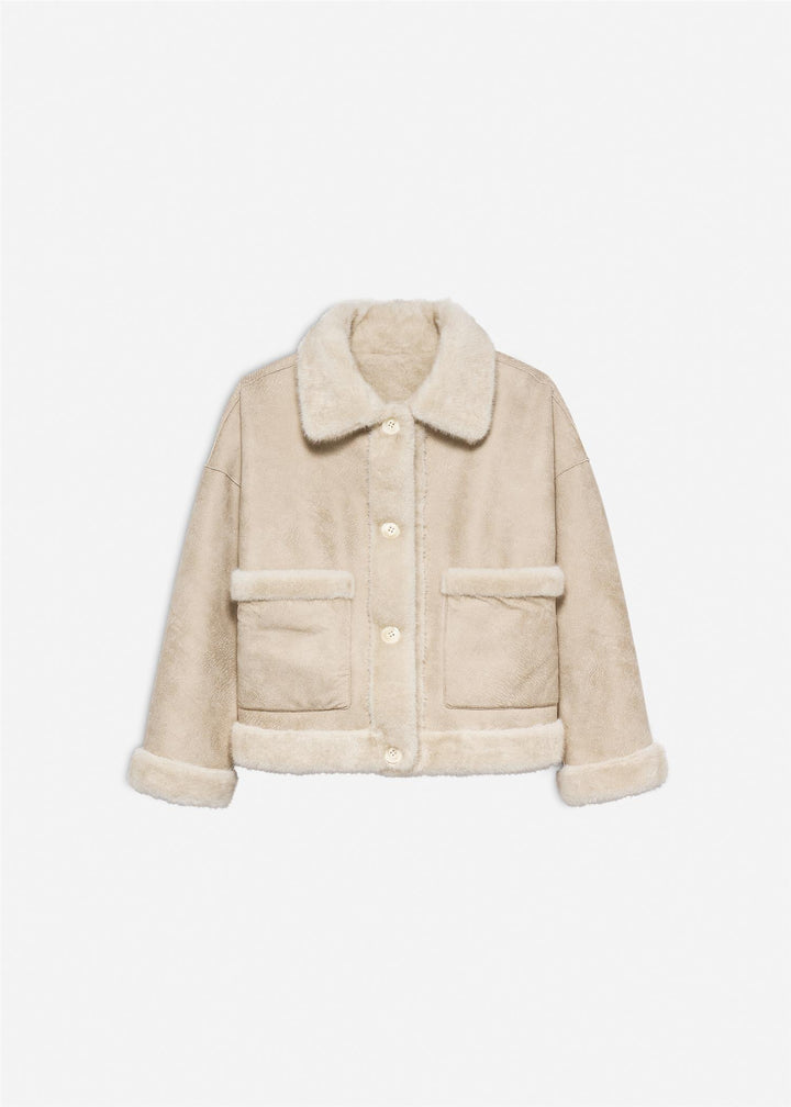Faje Faux Mink  Beige