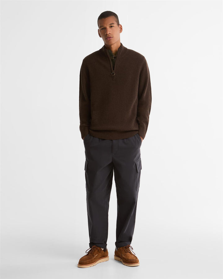 Barbour Holden Half Zip  Dark Oak