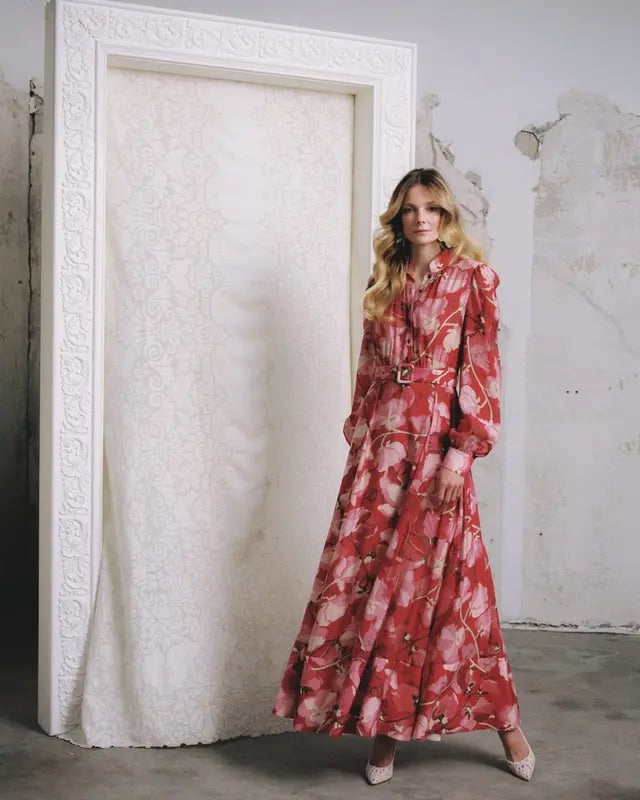 VISCOSE BELT DRESS  317-Amour