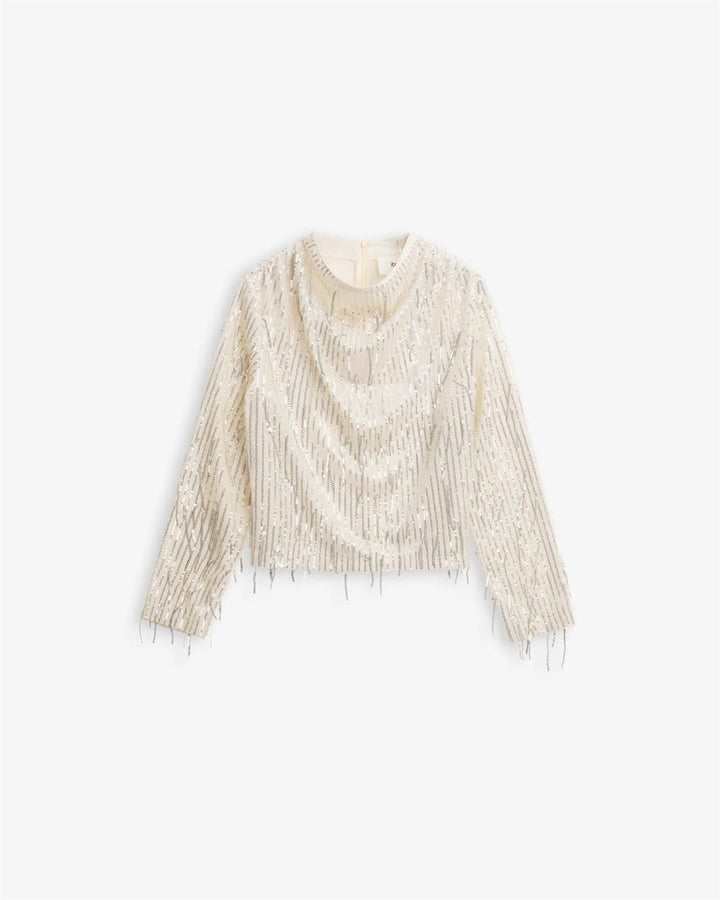 BEVERLY FRINGE TOP  Lt Gold