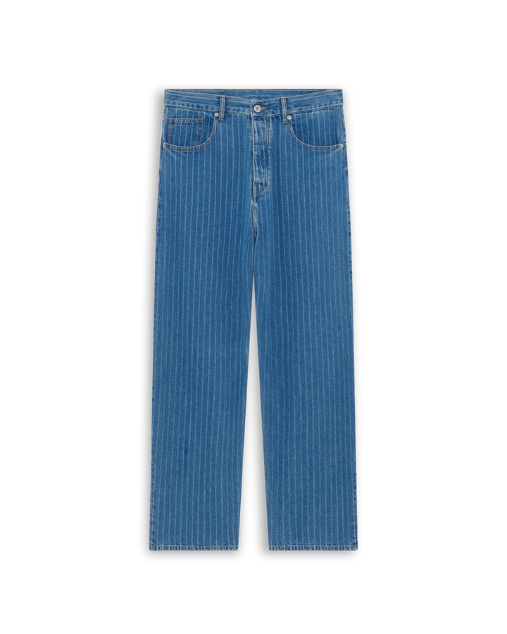 Le Jean Baggy Rayures  Light Blue