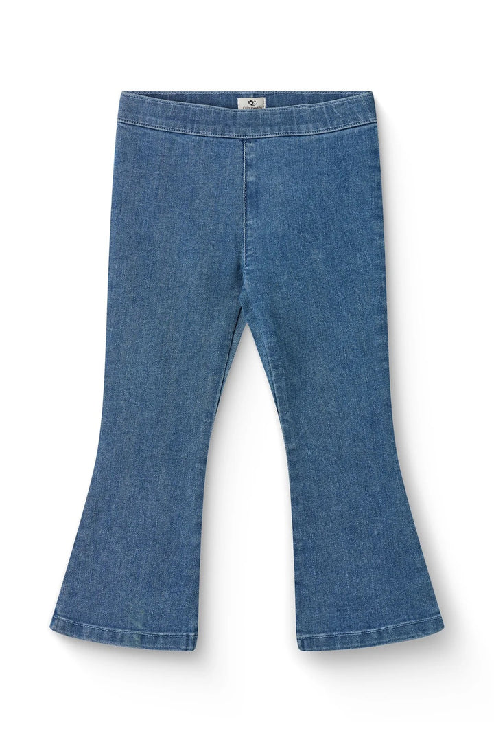JEGGINGS W. FLARE- SUPER STRETCH  Lt. Blue Indigo Washed