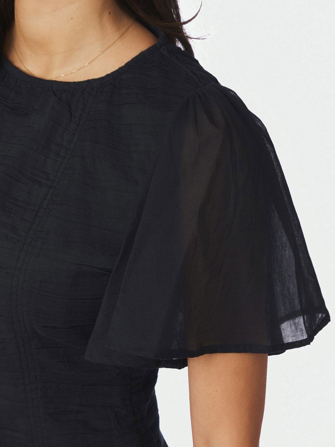 Circle S Voile Dress  Navy