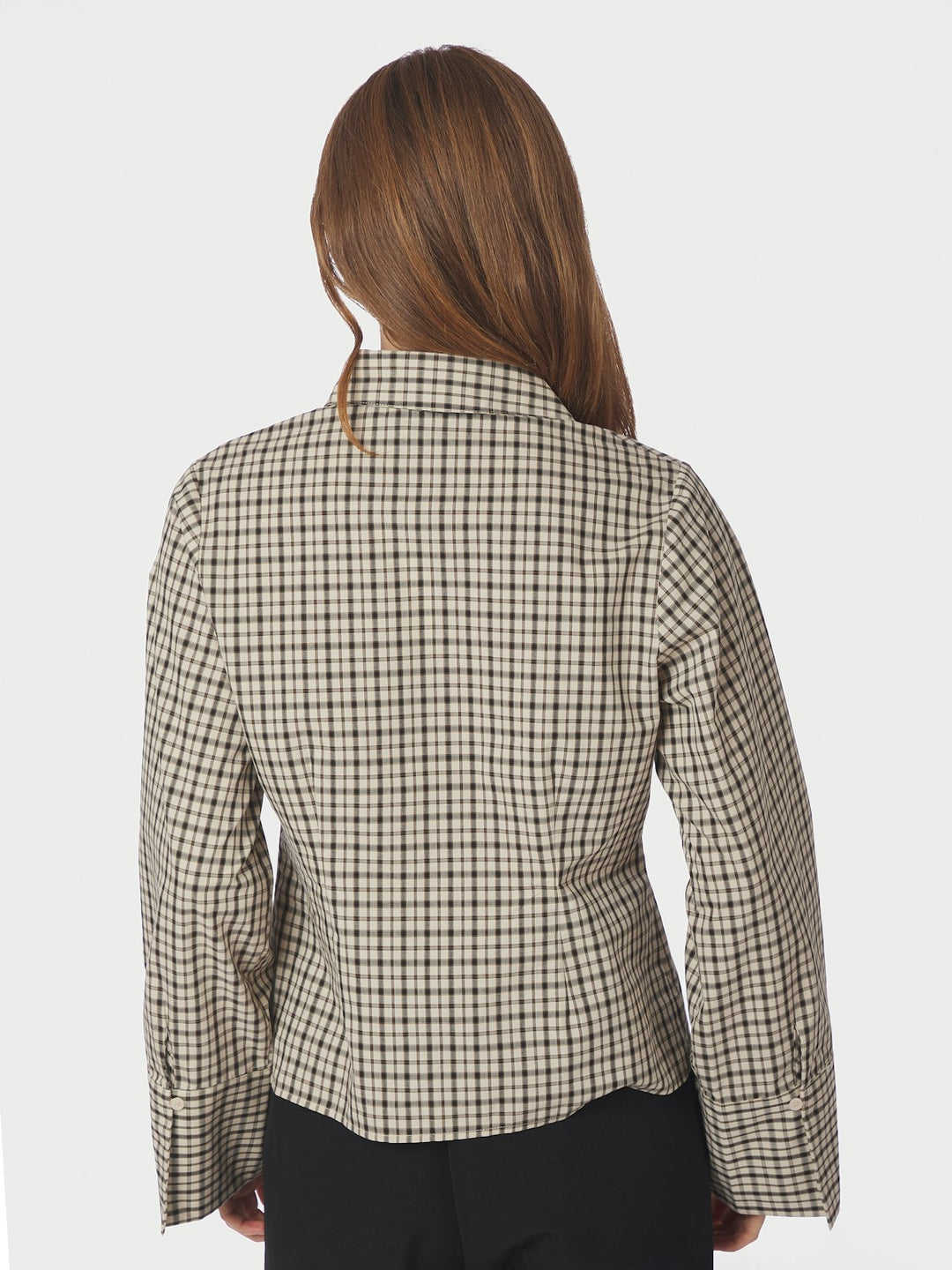 Rosa Checked Shirt  Beige