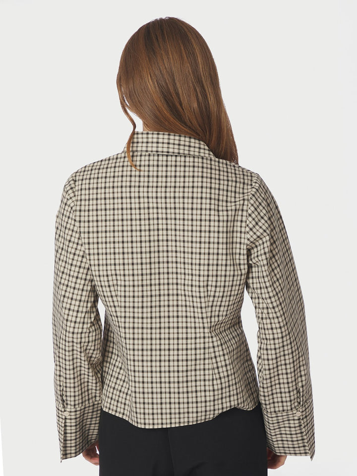 Rosa Checked Shirt  Beige