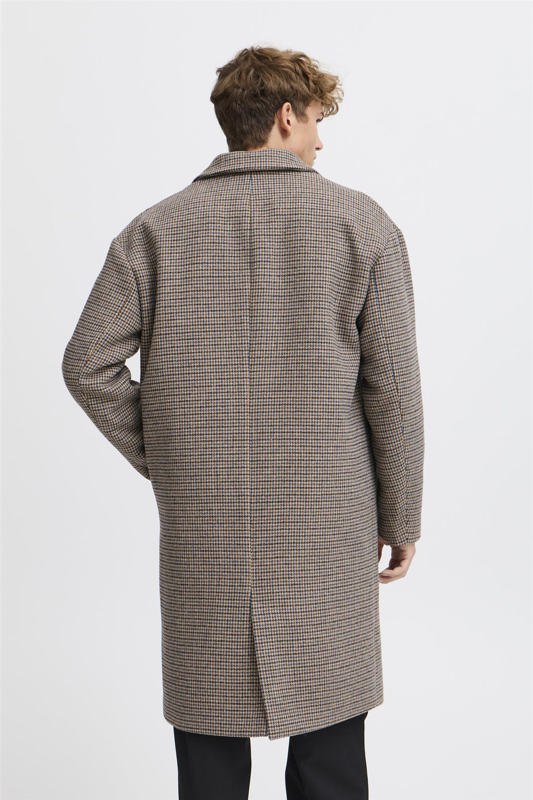 CLAES houndstooth cheked relaxed coat  Silver Mink