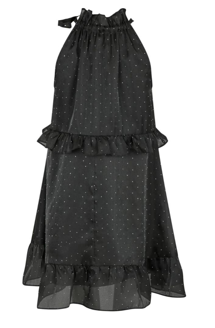 Rida Bedazzled Dress  Black