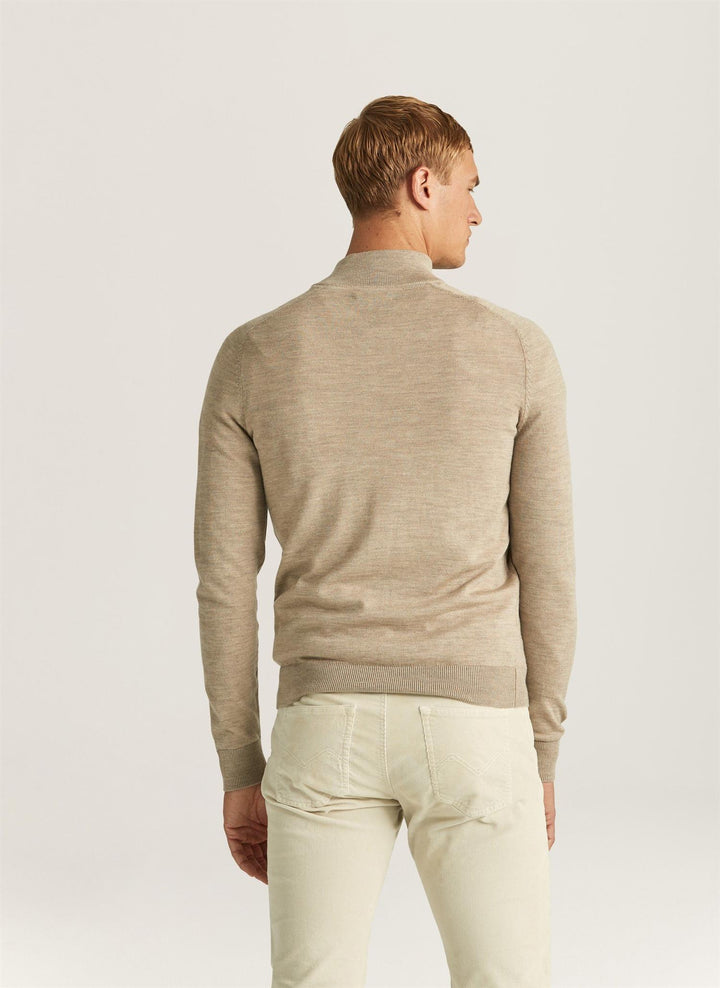 Merino John Zip  Khaki