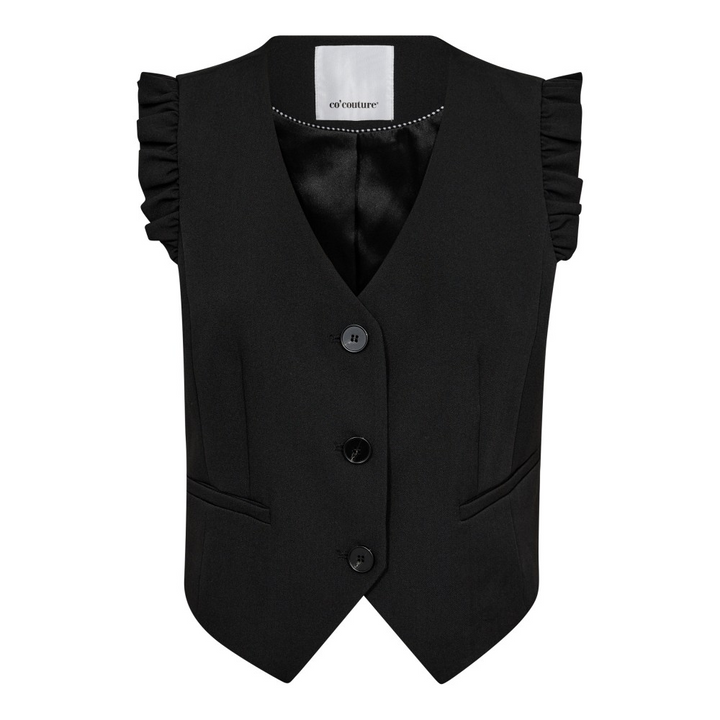 LianeCC Frill Tailor Vest  Black