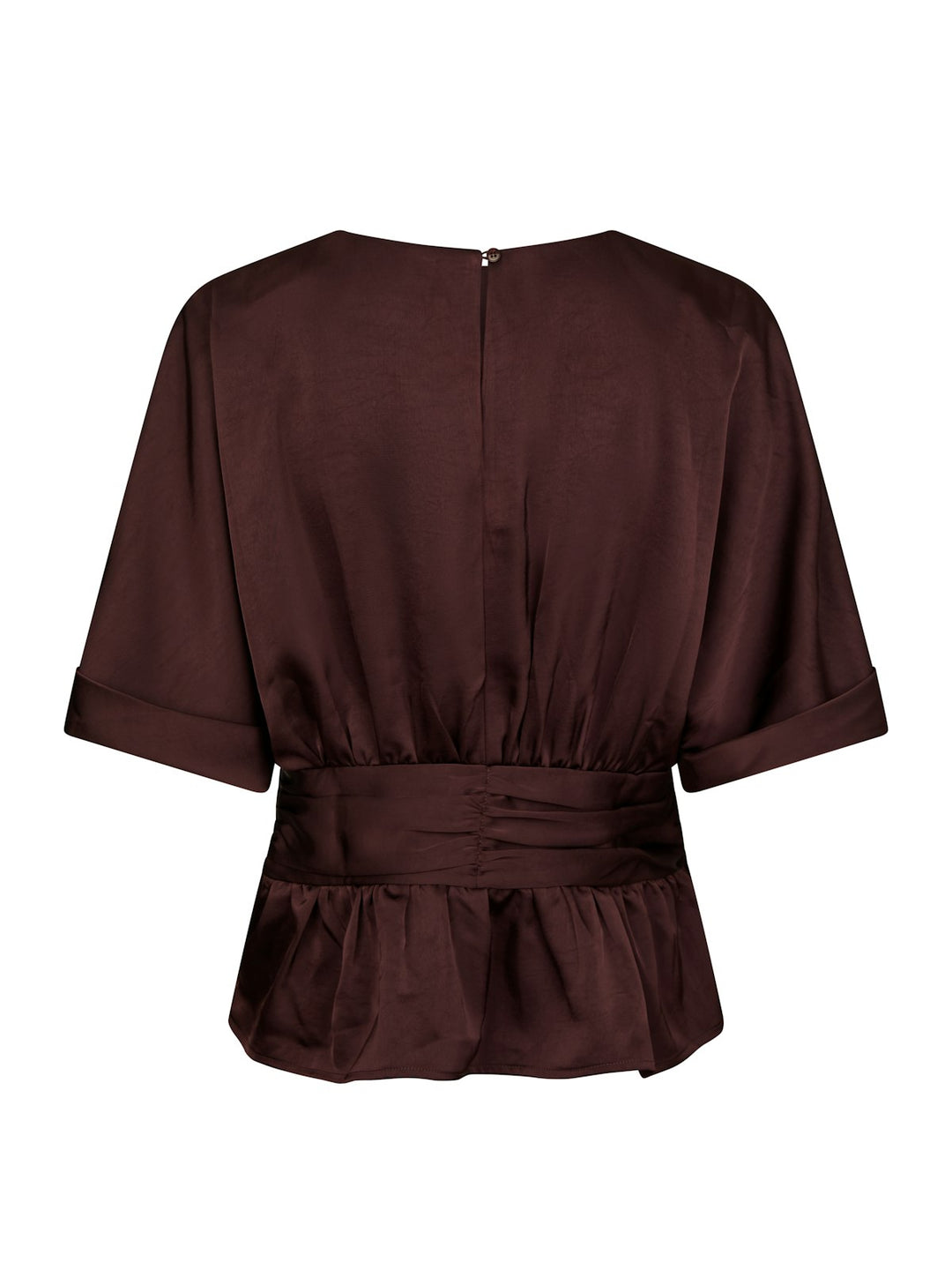 Annegret Heavy Sateen Blouse  Burgundy