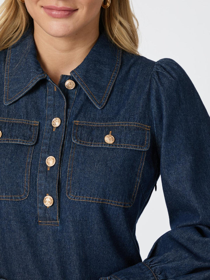 Nikko Denim Dress  Blue