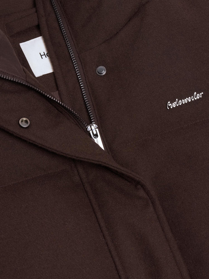 W Tech Wool Down Jacket  Dk. Brown