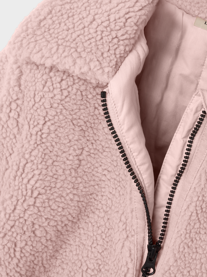 Nmnnalo Long Sherpa Jkt Solid Lil  Lyserosa