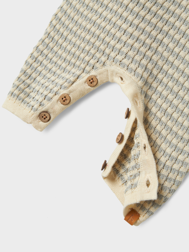 Nbmnelson Ls Knit Suit Lil  Lysegrå