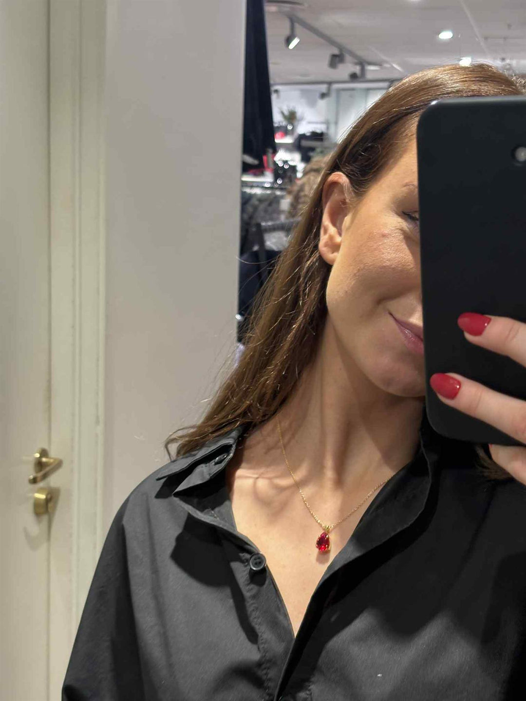 MINI DROP NECKLACE GOLD  Light Siam