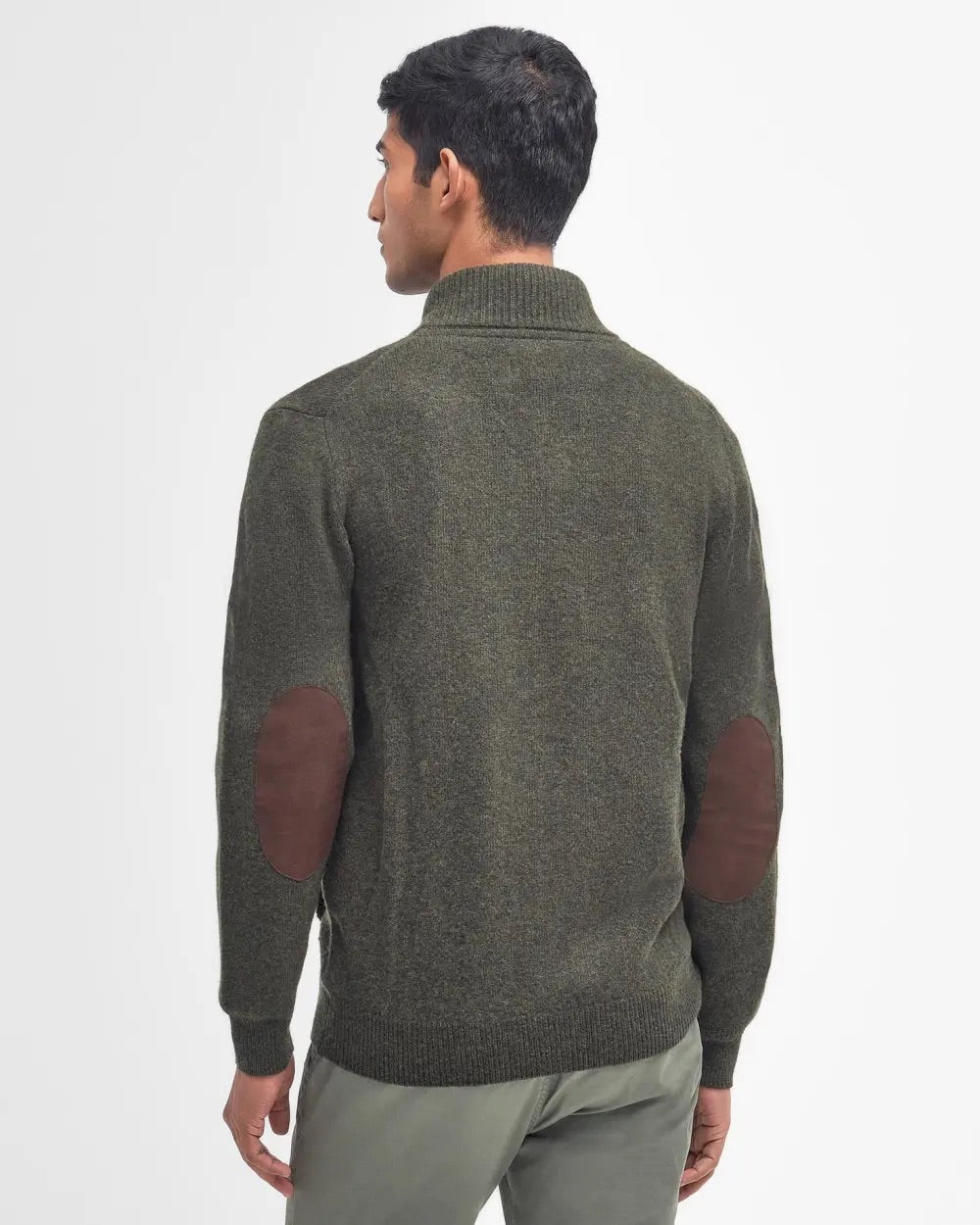 Essent Patch Zip Through Knitted Jumper  Seaweed