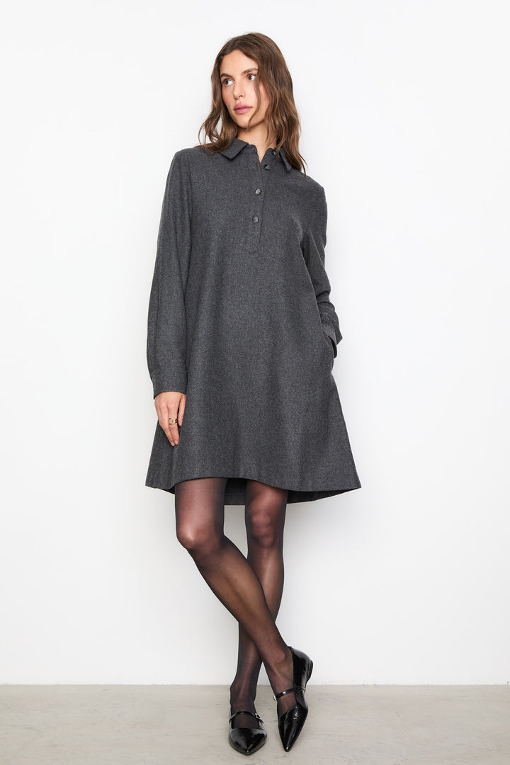 Odette Dress  Grey Melange