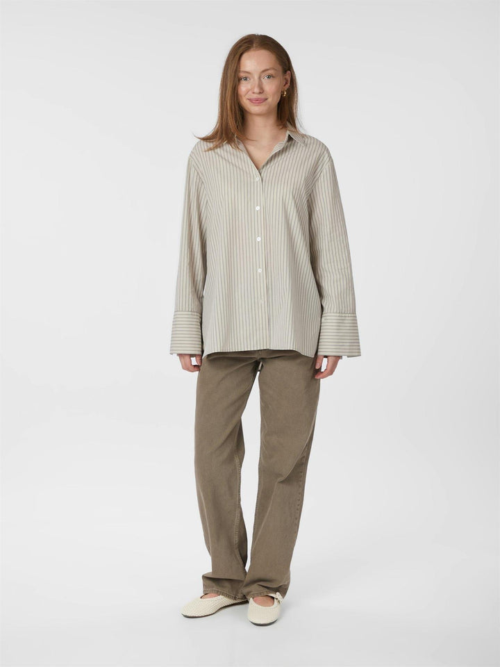 Dita double stripe shirt  Cream