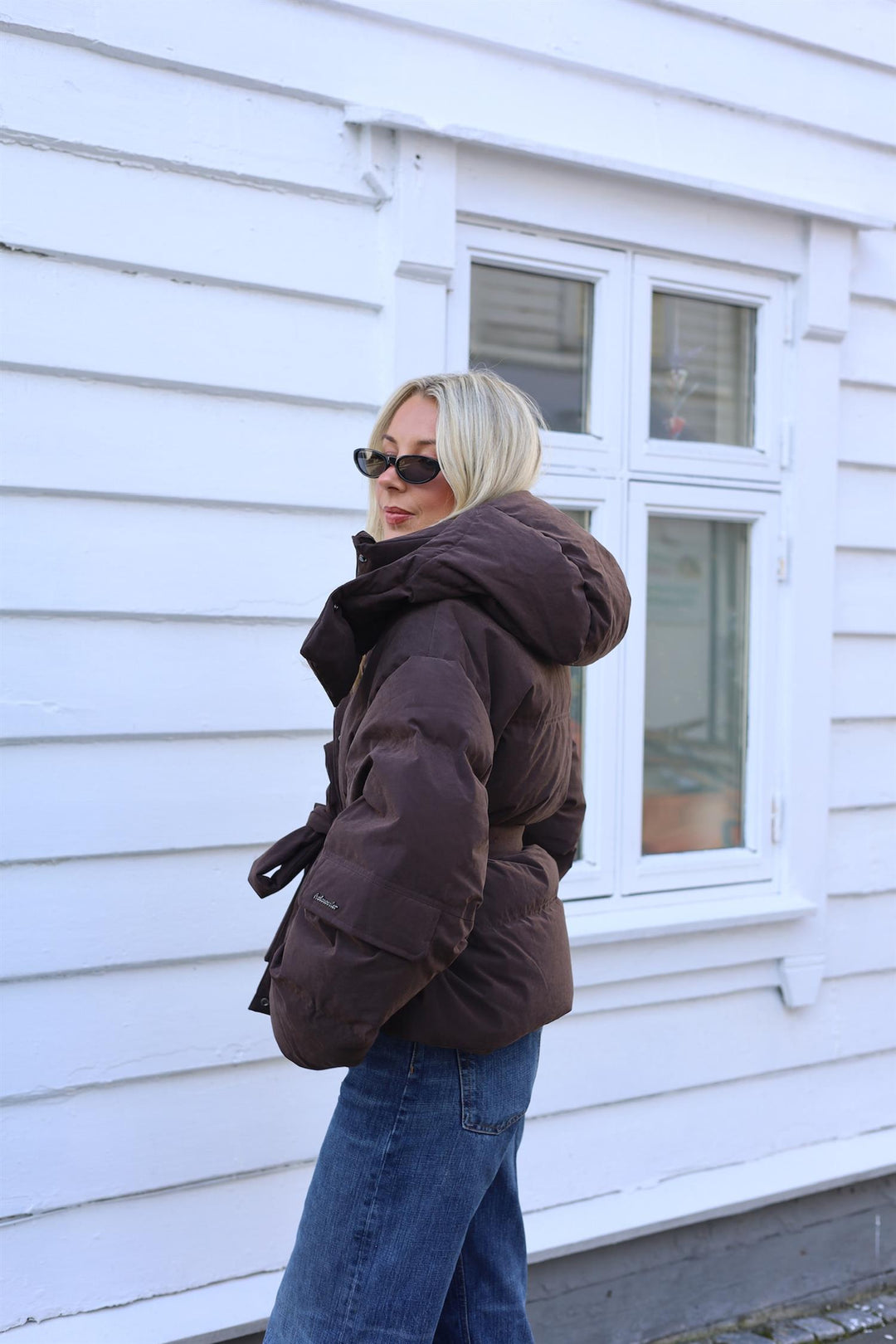 Steilia Brushed Down Jkt  Brown