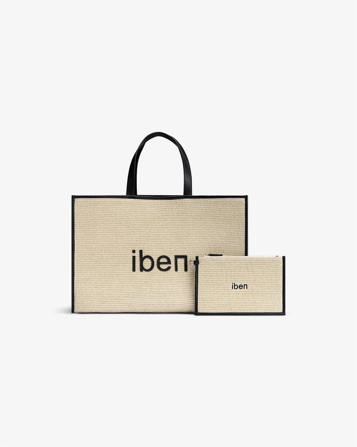 Iben Straw Bag L  Sunlit Straw