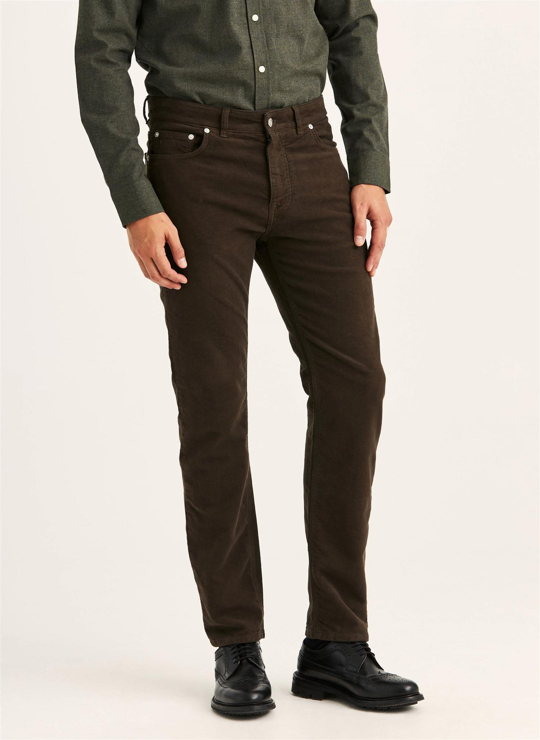 James Winter Twill 5-Pocket  Brown