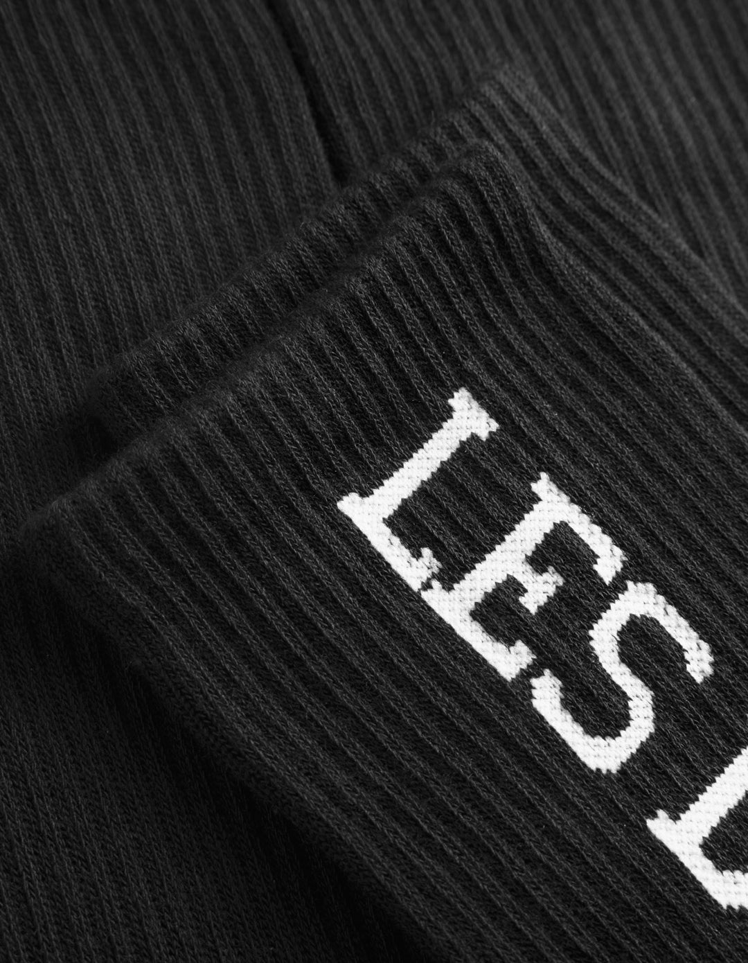 Les Deux Vertigo Rib Socks KIDS  Black
