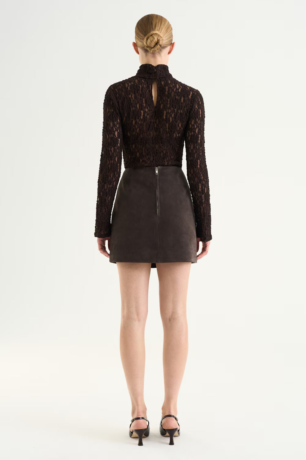 Marina Lace Top  Mocha Brown