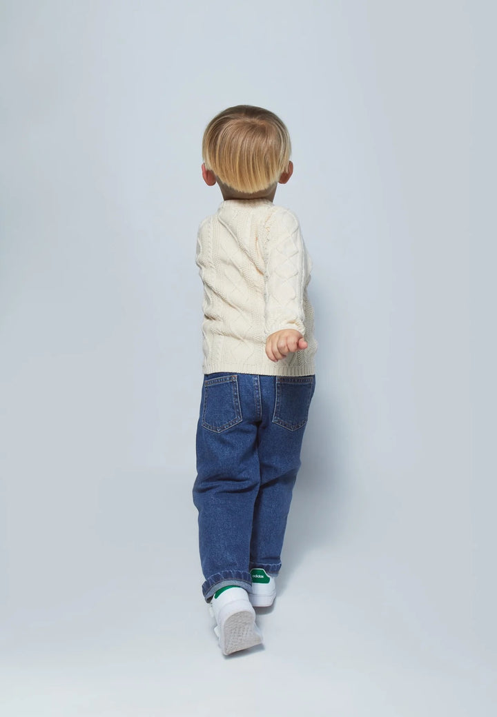 ORGANIC JUNIOR JEANS, REUGULAR FIT  Indigo Blue Washed