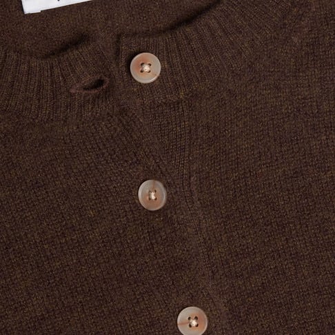 W. Cashmere Cardigan 26-01  Dk. Brown