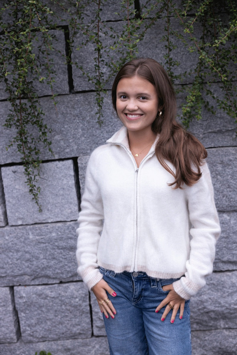 Lyra mohair jakke  Off White