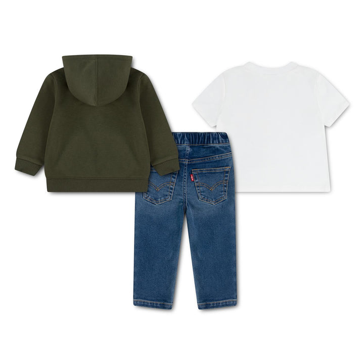 3PC FZ HOODIE SET  Olive Night