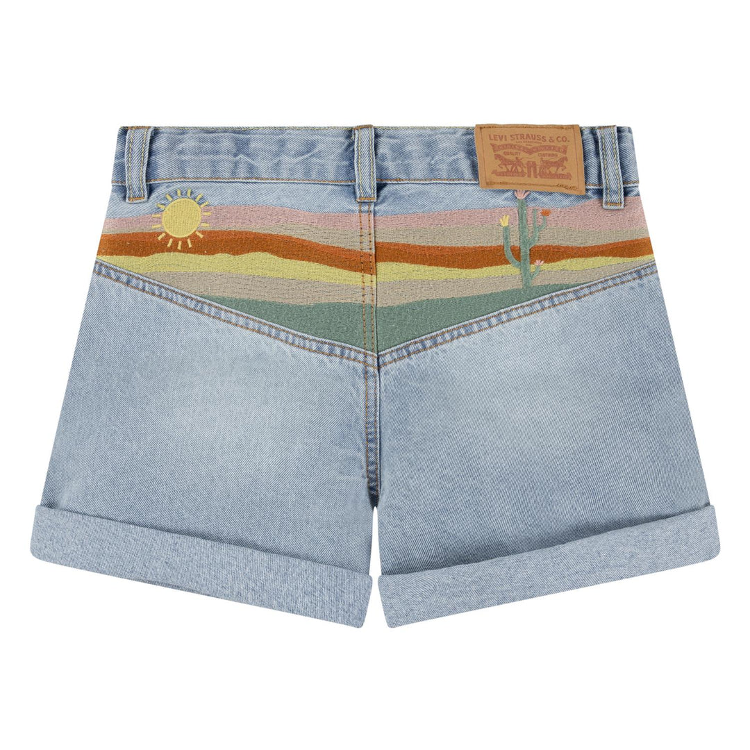 MINI MOM SHORT W EMBROIDER  Desert Sky