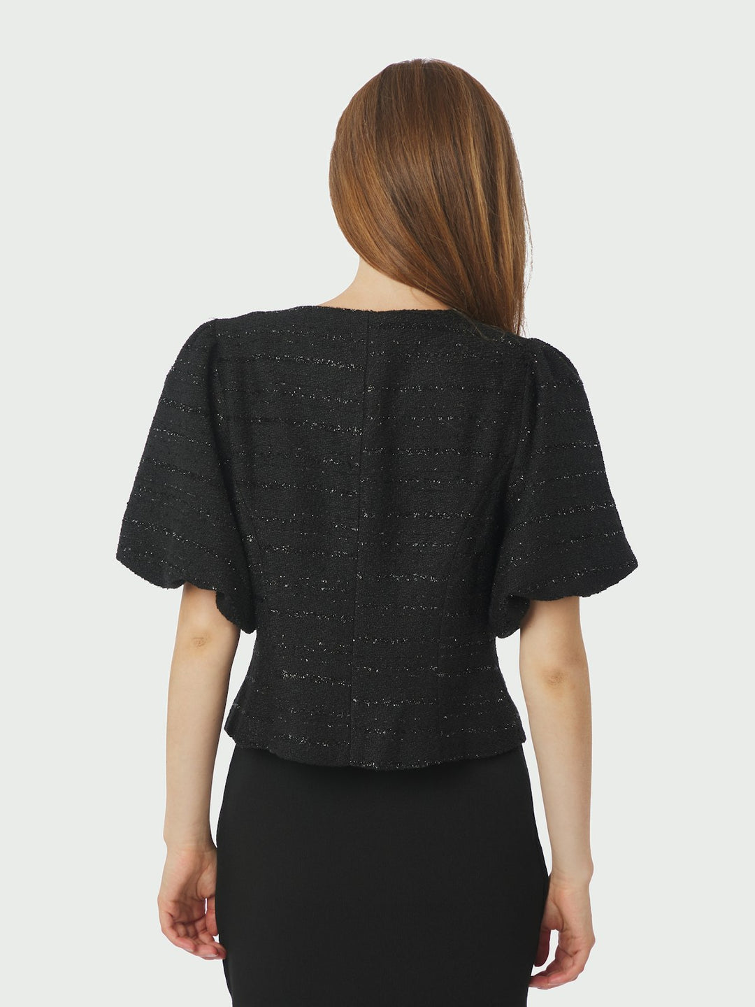 Anela Boucle Blouse  Black