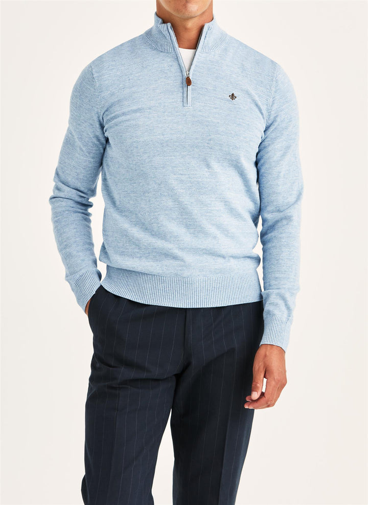 Randall Half Zip  Light Blue