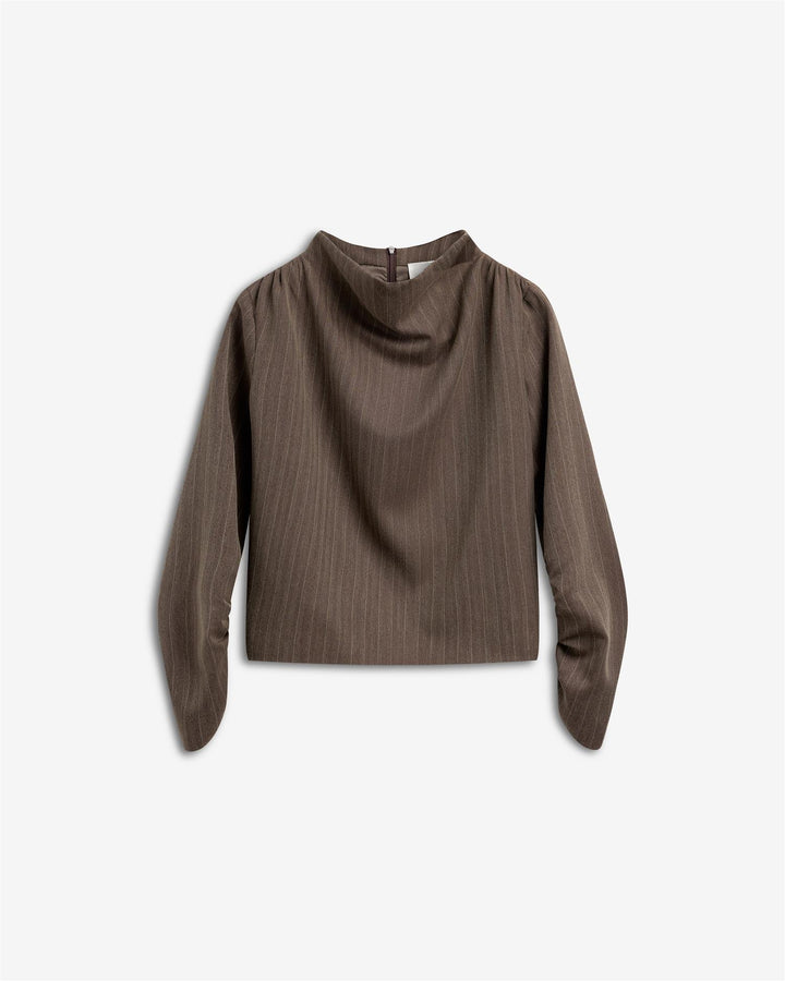 Beverly Structured Top  Mole Stripe