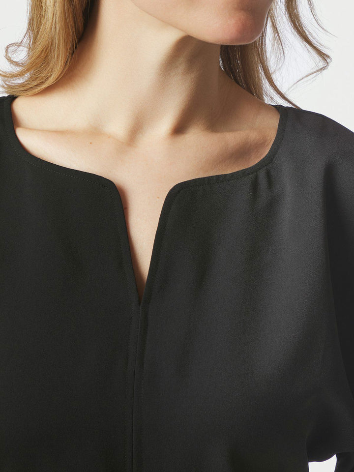 Josine Crepe Blouse  Black