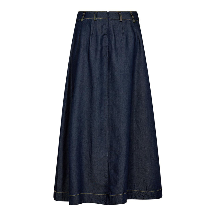 AnyaCC Denim Pleat Skirt  Dark Denim
